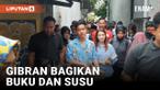 Gibran Rakabuming Raka Bagi-Bagi Buku dan Susu