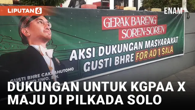 Ratusan Warga Solo Dukung KGPAA X Maju di Pilkada