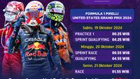 Jadwal live streaming balap Formula 1 Pirelli United States Grand Prix pada akhir pekan ini di Vidio. (sum. doc. vidio.com)