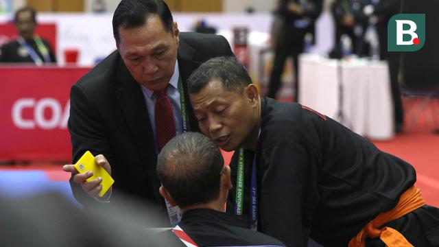 Foto: Ini Dia Tendangan Atlet Pencak Silat saat Melawan Negara Tetangga di SEA Games 2021