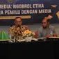 Anggota Dewan Kehormatan DKPP, Alfitra Salamm berdiskusi dengan sejumlah awak media di Kendari terkait Pilkada 2020.(Liputan6.com/Ahmad Akbar Fua)