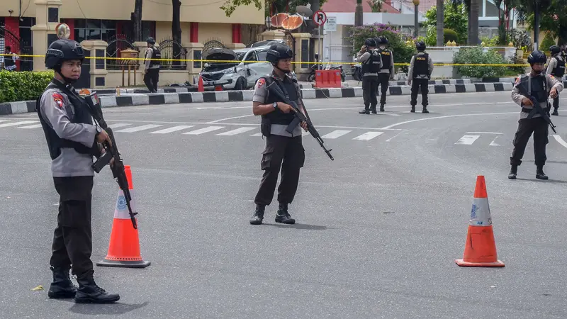 Pengamanan Mapolda Riau Usai Serangan Terduga Teroris