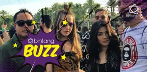 Nia Ramadhani dan anggota keluarga Bakrie lainnya berpenampilan seksi di acara festival musik Coachella.