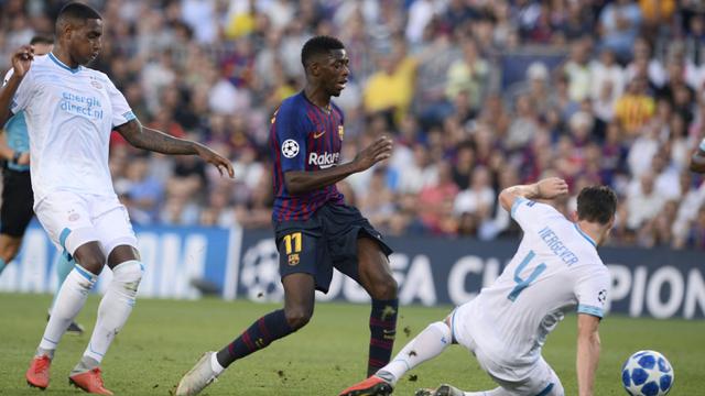 FOTO: Lionel Messi Hattrick, Barcelona Gulung PSV Eindhoven