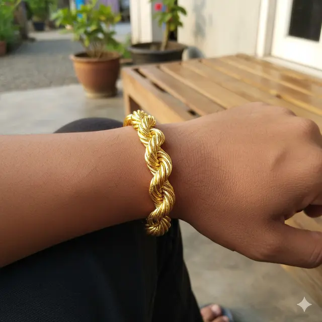 Gelang Emas Lilit Polos 24 Karat
