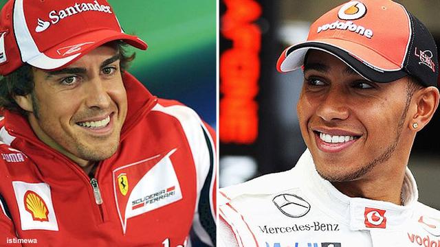 Fernando Alonso dan Lewis Hamilton