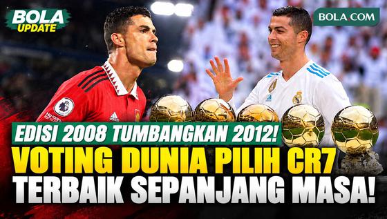 Edisi 2008 Ungguli Rekor 2012 Messi, Cristiano Ronaldo Sabet Penghargaan Ballon d'Or of All Time