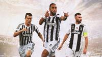 Juventus - Stephan Lichtsteiner, Andrea Barzagli, Medhi Benatia (Bola.com/Adreanus Titus)