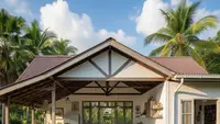 7 Desain Rumah Kampung 1 Lantai dengan Dapur Luas di Belakang Rumah dan Area Makan Semi Terbuka