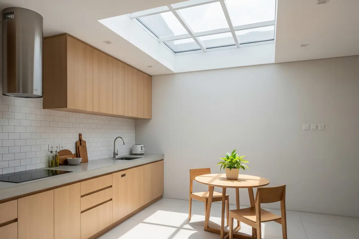 Inspirasi Dapur Belakang yang Tetap Terang Tanpa Banyak Lampu
