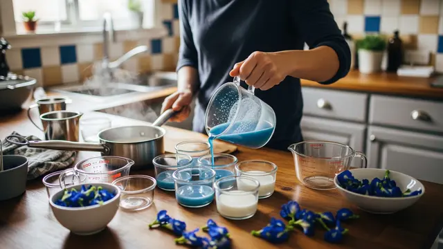 Resep Puding Susu Bunga Telang