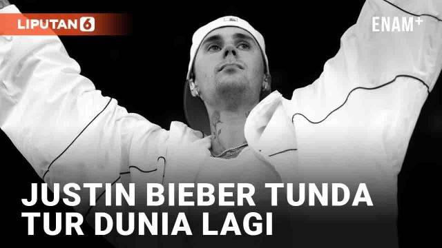 Berita buruk dari Justin Bieber bagi para fans. Bieber umumkan penundaan konser tur dunia 'Justice World Tour'. Ia juga tak dapat menuntaskan konser tur di bagian Amerika Utara. Kondisi kesehatan menjadi alasan kuat menunda tur.