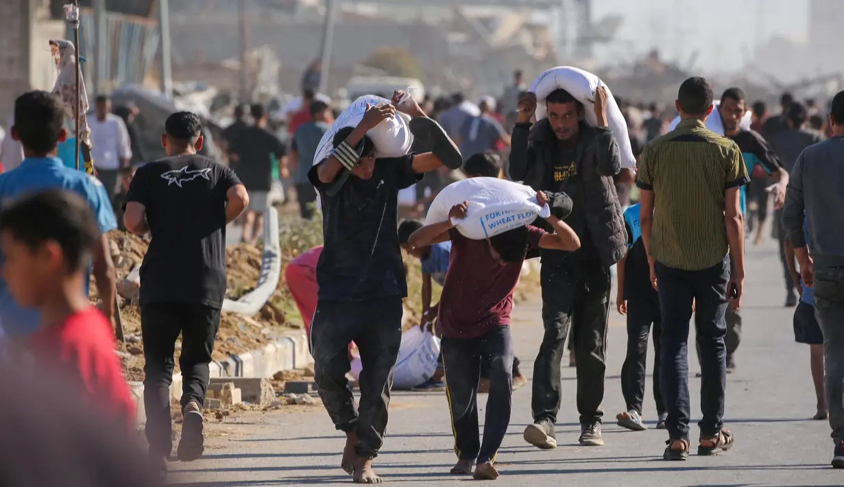 Kantor media Gaza yang dikelola Hamas mengkritik distribusi bantuan tersebut sebagai kegagalan besar. (Eyad BABA/AFP)