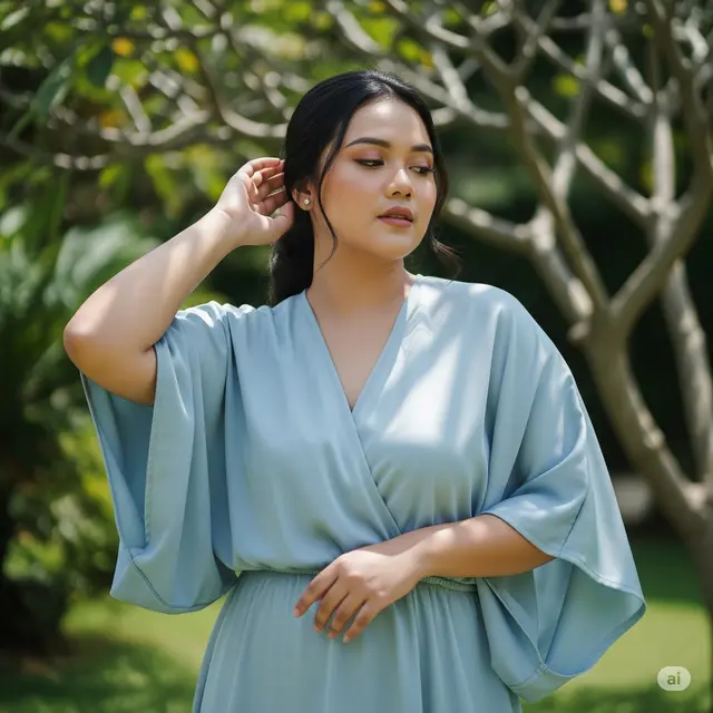 Gaun Lengan Kimono