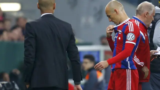 Comeback Arjen Robben Hanya Berlangsung 16 Menit