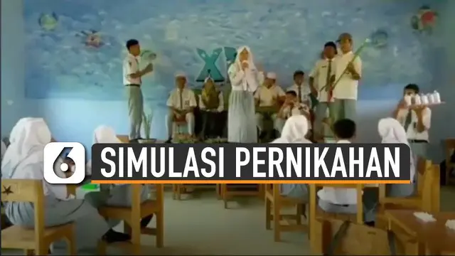 Video kreatif dan lucu ditunjukkan oleh pelajar satu kelas ini saat tirukan simulasi kondangan.