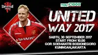 Legenda Manchester United David May menghadiri acara YOU.C1000 United Way Coaching Clinic 2017, di Jakarta, 27-30September 2017.