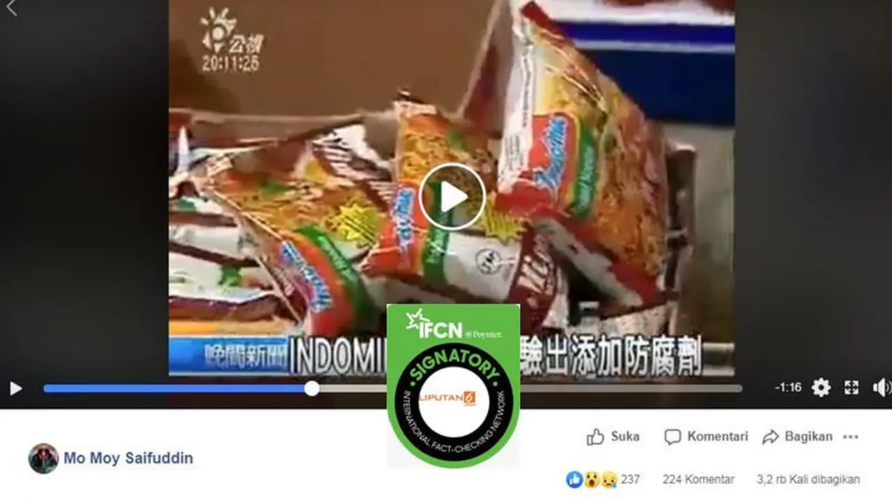 [Cek Fakta] Gambar Tangkapan Layar Video Indomie