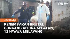 Sedikitnya 12 orang tewas dan sembilan lainnya terluka setelah sekelompok pria bersenjata melakukan penembakan massal di kawasan permukiman informal Cleveland, Johannesburg, Afrika Selatan, Selasa malam. Polisi menyebut sedikitnya 10 pelaku terlibat ...