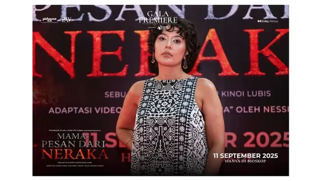 5 Potret Detail Outfit Hannah Al Rashid di Premiere Film Mama: Pesan dari Neraka