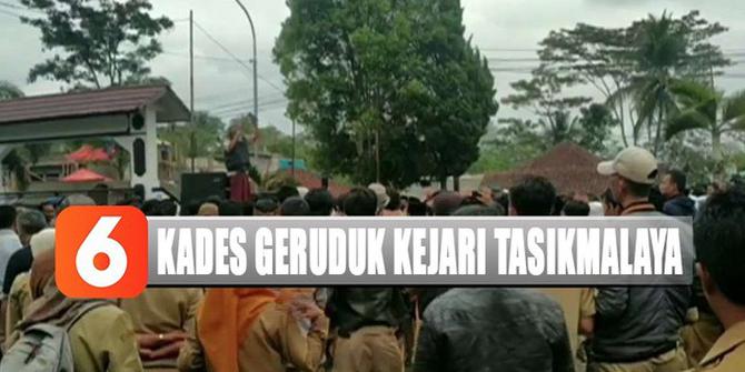 Merasa Diintimidasi, Ribuan Kades Geruduk Kantor Kejaksaan Tasikmalaya