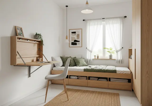 Gunakan Furnitur Multifungsi/Model Rumah Type 21 agar Terlihat Lebih Luas dan Nyaman (Sumber: gemini.com)