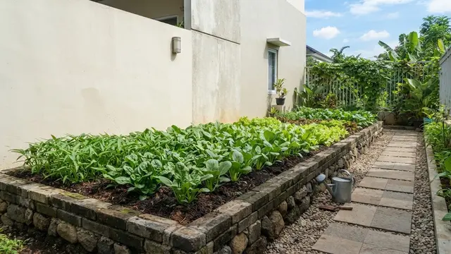 Kebun Sayur Minimalis di Pekarangan Rumah