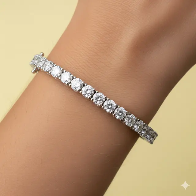 Desain Gelang Emas Putih Wanita Cantik. Gemini