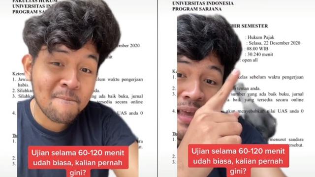 Perlihatkan Soal UAS, Waktu Pengerjaan Ujian Ini Bikin Warganet Salah Fokus