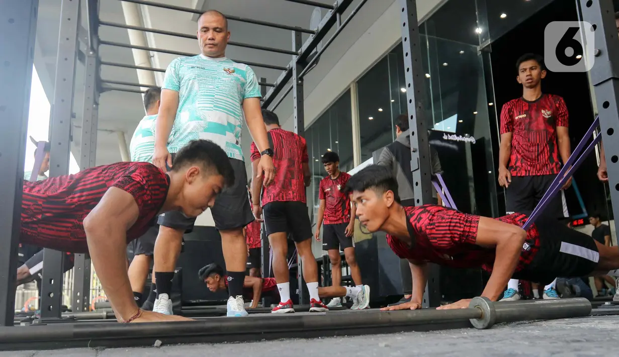 Selain itu, latihan fisik ini juga menjadi persiapan timnas Indonesia U-20 berlaga di AFF U-19 2024 dan Kualifikasi Piala Asia U-20 2025. (Liputan6.com/Herman Zakharia)