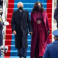 Ungu jadi nuansa yang mendominasi di pelantikan Joe Bidden, Kamal Harris. (Foto: Instagram/ Vanity Fair)