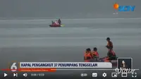 Kapal Bigetron GT-6 tenggelam saat berlayar dari Pulau Ambo, Kepulauan Bala-Balakang menuju Dermaga Sumare Kabupaten Mamuju, Sulawesi Barat. (YouTube Liputan6)