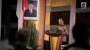 Dirjen Penguatan Inovasi Kemenristekdikti Jumain Appe memberikan sambutan pada acara penghargaan TOP IT & TELCO 2019 di Jakarta, Rabu (27/3). Penghargaan ini diberikan dalam menyikapi tren perkembangan IT dan TELCO dengan melakukan pemutkhiran. (Liputan6.com/Faizal Fanani)