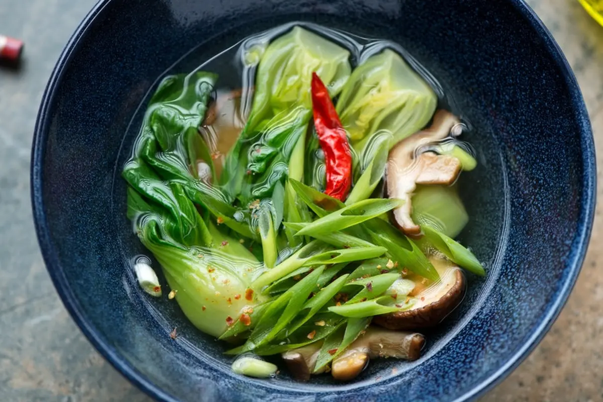 resep sayur bening sawi pakcoy bok choy