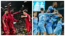 Dua tim papan atas Premier League, Liverpool dan Manchester City sama-sama memetik kemenangan besar atas lawan-lawannya di babak ketiga Piala Liga Inggris, Selasa (21/9/2021). Liverpool menang 3-0 atas Norwich, sementara City melumat Wycombe Wanderers 6-1. (Kolase AP)