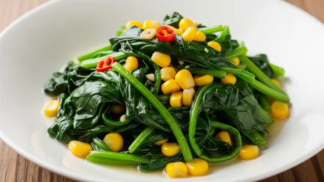 Tumis Bayam Jagung Manis