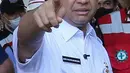 Gubernur DKI Jakarta Anies Baswedan saat soft launching fasilitas pejalan kaki dan pesepeda pada proyek pembangunan dan penataan kawasan Semanggi di Taman Semanggi, Jakarta, Rabu (12/10/2022). Pada saat dilakukan soft launching, progres pembangunan Taman Semanggi telah mencapai 85 persen. (Liputan6.com/Herman Zakharia)
