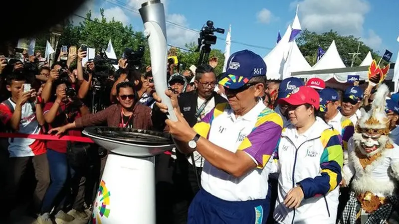 Kirab Obor Asian Games 2018 Tiba di Pulau Dewata Bali