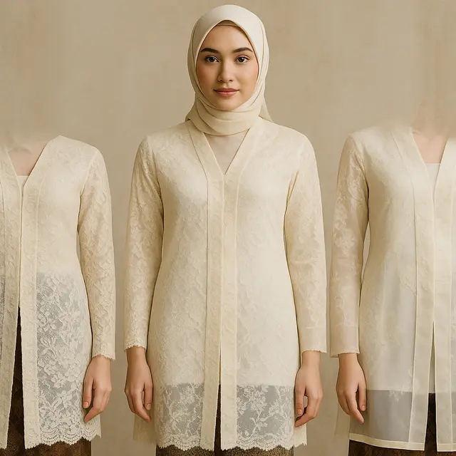 Kebaya Brokat Panjang (Foto: Rizka Nur Laily via ChatGPT)