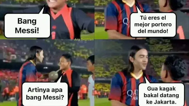 Batal ke Indonesia, Ini 5 Foto Editan Lionel Messi Tanggapan Netizen yang Kecewa