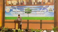 SBY menghadiri peringatan Maulid Nabi Muhammad SAW 1437 H bersama masyarakat serta anggota DPR asal Aceh di Kalibata, Jakarta Selatan, Sabtu (6/2/2016) malam. (Liputan6.com/Putu Merta Surya Putra)