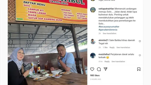 Direktur Utama PT Garuda Indonesia (Persero) Irfan Setiaputra