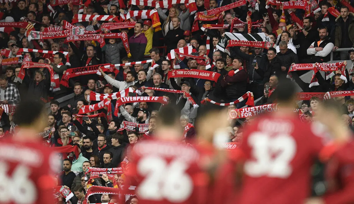 Kemenangan tersebut begitu penting bagi Liverpool untuk mampu tetap bersaing memperebutkan gelar Liga Inggris pada musim ini. (AFP/Oli Scarff)