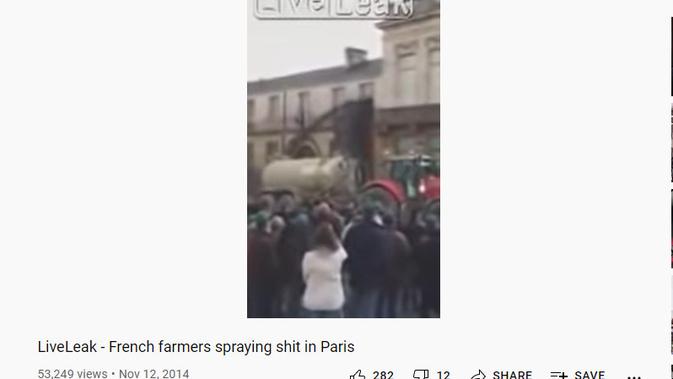 Cek Fakta Liputan6.com menelusuri klaim video rumah Presiden Prancis disiram air tinja karena menerapkan program vaksin