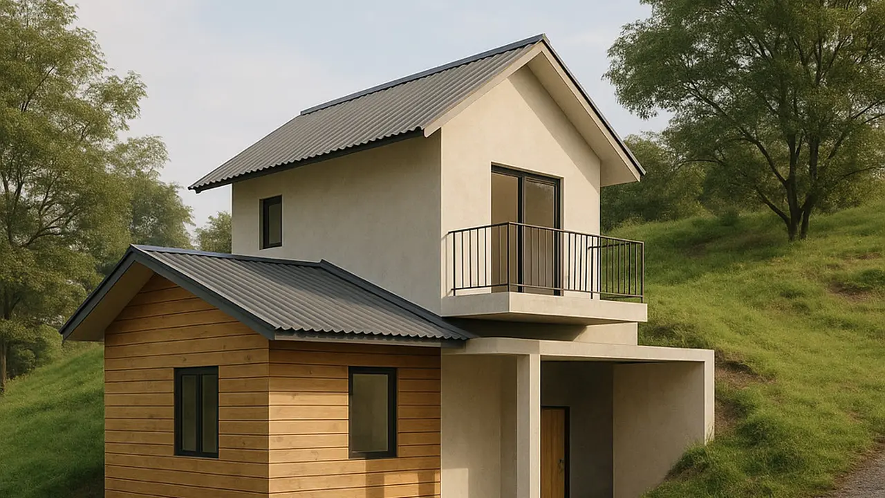 Rumah Kampung Tipe 36 Dua Lantai Tetap Modern Walau Sederhana