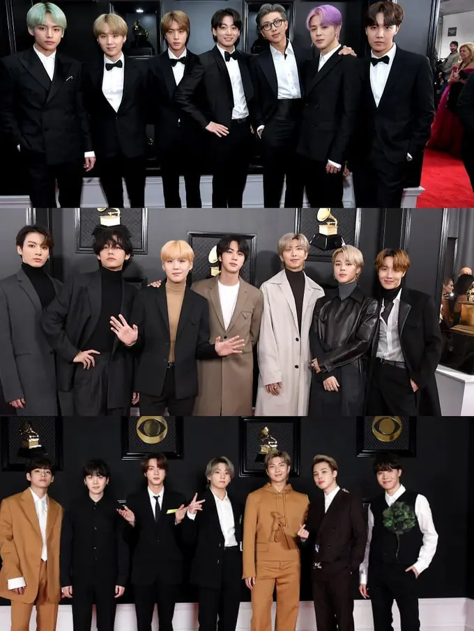 Pakaian BTS untuk Grammy selama tiga tahun/dok. BTS_twt