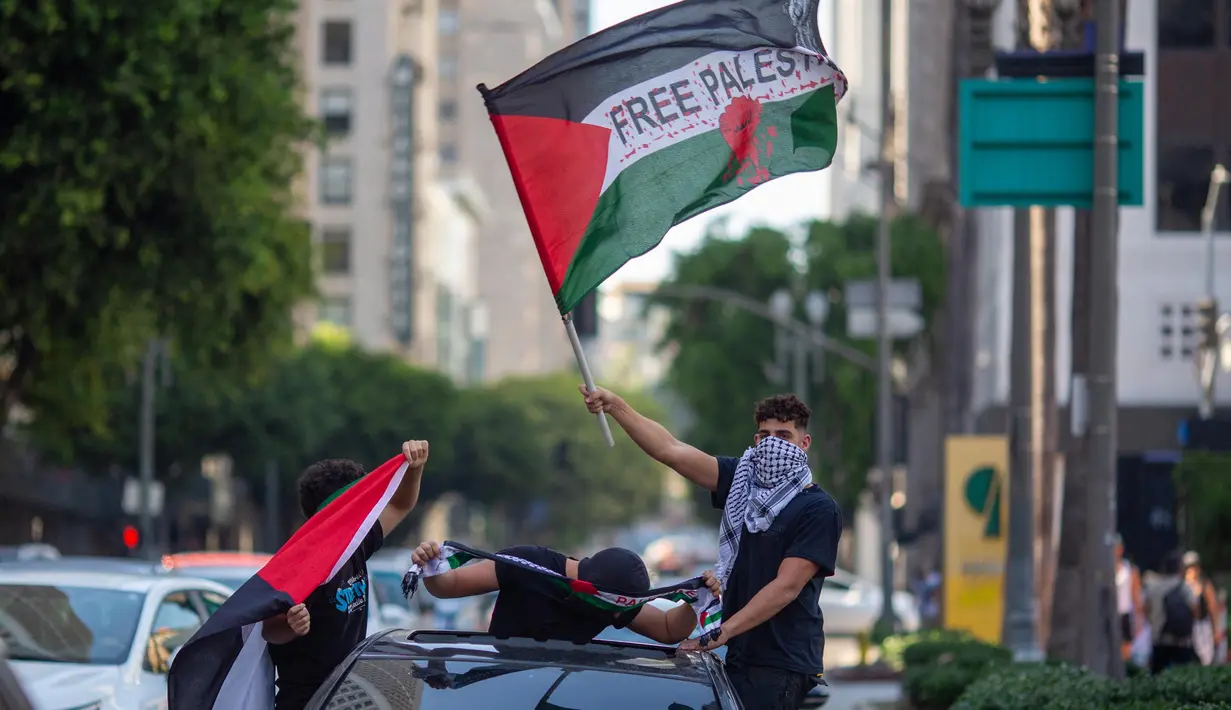 Perserikatan Bangsa Bangsa (PBB) mengatakan, serangan Israel telah merusak atau menghancurkan dua pertiga bangunan di seluruh wilayah Jalur Gaza. (RINGO CHIU/AFP)