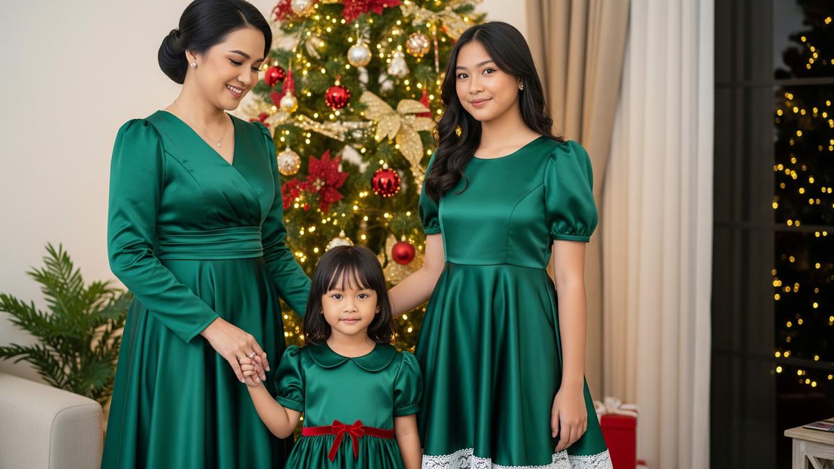7 Rekomendasi Dress Natal Hijau 2025 dengan Potongan Elegan untuk Semua Usia