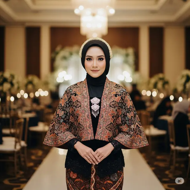 Kebaya Cape Brokat Mewah