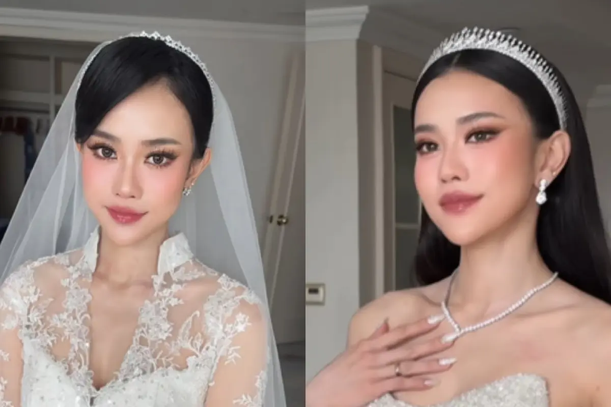 Gaun Putih Jessica Jane di Hari Pernikahannya Bersama Erwin Phan